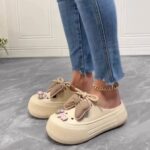 Perfect for Easter Gifts, Essential for Parties, 2025 Summer New Arrival, Japanese and Korean Style Slip-On Non-Slip Women's Sandals with Bow Detailing, Thick Sole Elasticity, Lightweight Breathable, Suitable for Home, Outdoor, Office, and Gatherings - Image 11