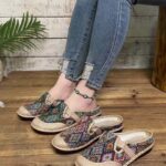 Women's Casual Slip-On Flats, Breathable Fabric Upper with Rubber Sole, All-Season Comfort Shoes with Plain Toe Design, Breathable Flats|Patterned Slipon Loafers|Durable Comfort Shoes - Image 11