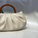 Elegant White Pleated Cloud Satchel - PU Leather Underarm Shoulder Bag, Magnetic Closure, Polyester Lined, Guangzhou Crafted - Image 9