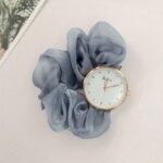Cute Round Quartz Watch Sparkling Satin Hair Ring Strap Wrist Watch Women Casual Watch - Image 9