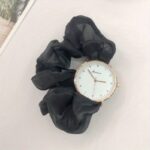 Cute Round Quartz Watch Sparkling Satin Hair Ring Strap Wrist Watch Women Casual Watch - Image 5