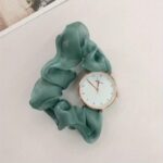 Cute Round Quartz Watch Sparkling Satin Hair Ring Strap Wrist Watch Women Casual Watch - Image 13