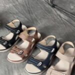 Women's Sandals Black, High-Quality PU Material with Adjustable Strap, Comfortable Thick Sole Summer Vacation Style, Beige/Black/Navy Beach Wear | Durable Synthetic Cover Shoes - Image 15