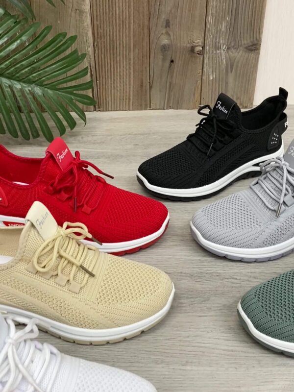 Women's White Breathable Mesh Running Shoes - Comfortable Low-Top Sneakers with Rubber Sole for Travel, Vacation & Casual Wear, Sleek Shoe Design | Cushioned Support - Image 17