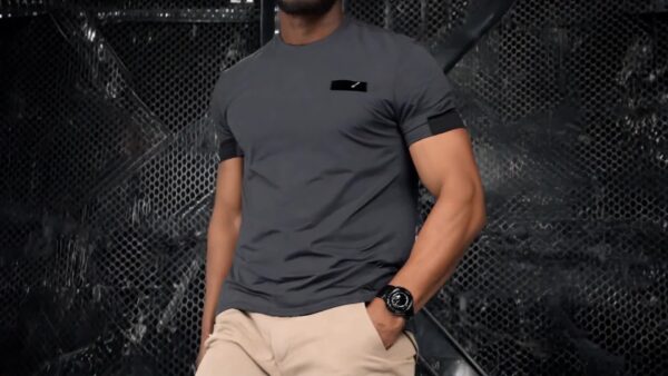 Dark Gray Goose Logo Men'S Stylish T-Shirt - Image 11