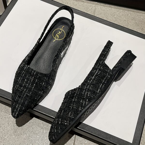 Factory Direct of High-End Vintage Style Women'S Shoes, Wizard of Oz Inspired Open-Toe for Spring And Summer, Featuring French Romantic Pointed Design And Ultra-Comfortable Low-Heeled Backless Flats. - Image 4