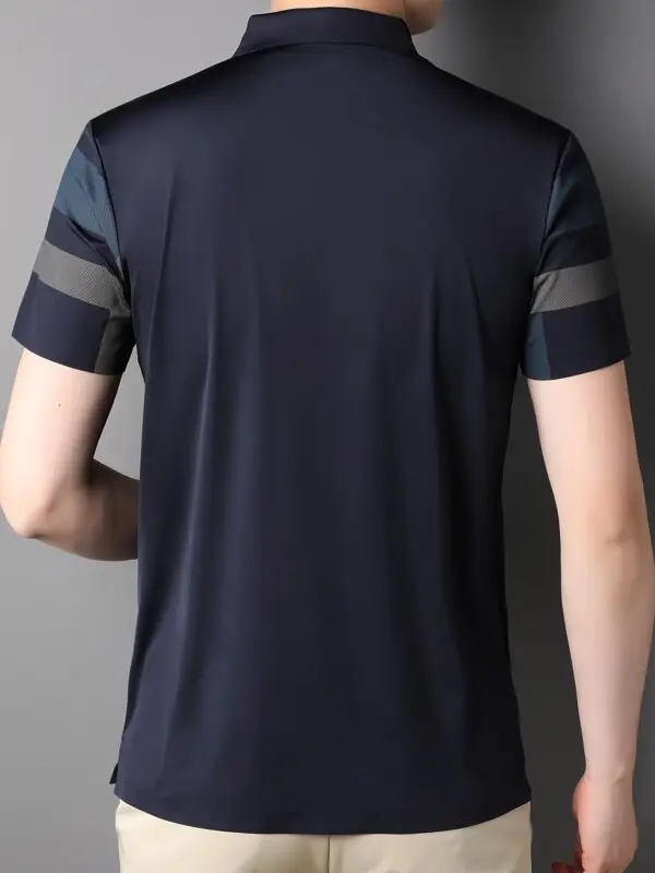 Men's Summer Plaid Shirt - Casual Short Sleeve, Nylon Blend, Stretch Fabric, Non-Transparent - Image 4