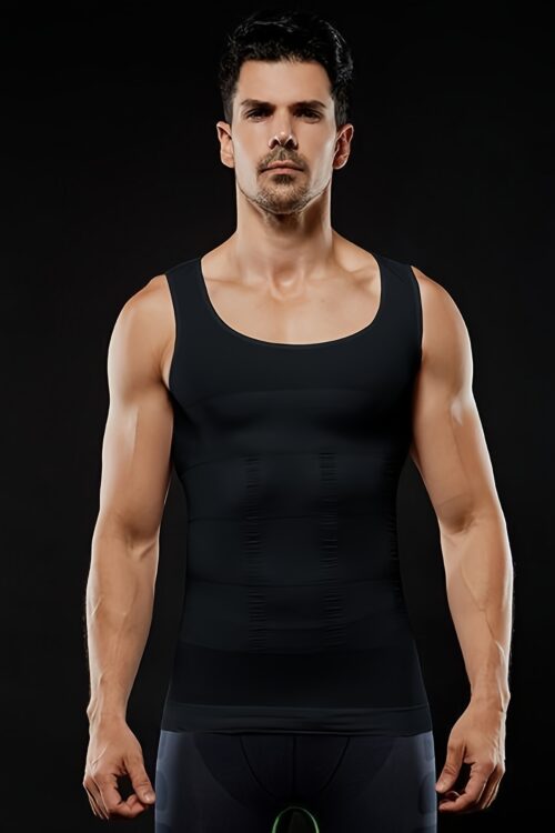 Men’s Compression Body Shaper Tank Top, Slimming Vest