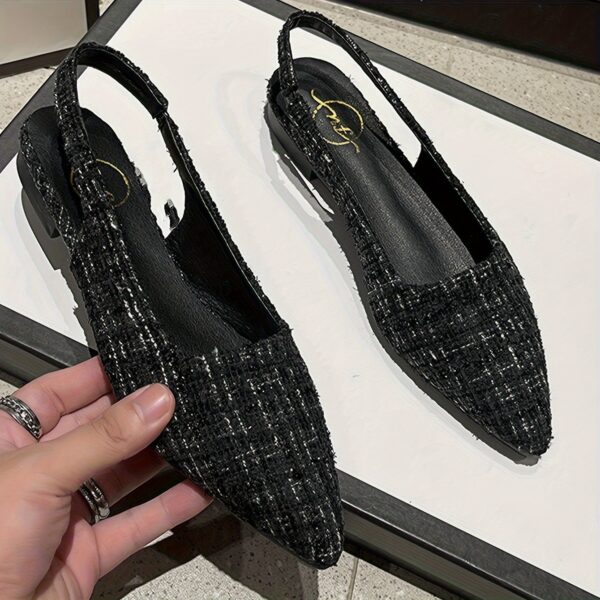 Factory Direct of High-End Vintage Style Women'S Shoes, Wizard of Oz Inspired Open-Toe for Spring And Summer, Featuring French Romantic Pointed Design And Ultra-Comfortable Low-Heeled Backless Flats. - Image 2