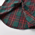 Festive Boys' Christmas Plaid Long-Sleeve Shirt & Maroon Suspender Pants Set - Casual European & American Style, Non-Stretch Polyester, Button-Up Collared Outfit for Fall/Winter, Boy Christmas Outfit - Image 5