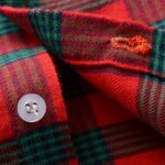 Festive Boys' Christmas Plaid Long-Sleeve Shirt & Maroon Suspender Pants Set - Casual European & American Style, Non-Stretch Polyester, Button-Up Collared Outfit for Fall/Winter, Boy Christmas Outfit - Image 10