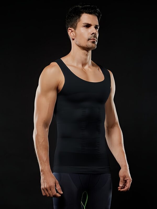 Men's Compression Body Shaper Tank Top, Slimming Vest - Image 7