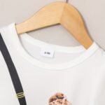 Baby Bear Print Pocket T-Shirt & Plaid Shorts - Image 10