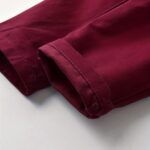 Festive Boys' Christmas Plaid Long-Sleeve Shirt & Maroon Suspender Pants Set - Casual European & American Style, Non-Stretch Polyester, Button-Up Collared Outfit for Fall/Winter, Boy Christmas Outfit - Image 7