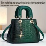 Luxury Crocodile Print Tote Bag, Elegant Top Handle Satchel, Women's Fashion Handbag, Shoulder Bag, Crossbody Bag & Purse - Image 2
