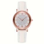 Ladies Casual Quartz Watch with Rhinestone Embellishments, Round Case, Analog Display, Band, Button Battery, Non-Rechargeable - Image 4