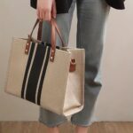 Striped Tote Bag, Large Capacity Shoulder Bag, Women'S Commuter Handbags - Image 2