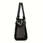 Set Women's Handbags, Elegant Vintage PU Leather Tote With Lizard & Octopus Embossing, Large Capacity Shoulder Bag For Daily & Office Use - Image 2