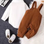 2pcs Toddler Baby Boy Long-sleeved Shirt Romper Top & Trousers Gentleman Set, Kid's Party Casual Clothes, Spring And Autumn, Outdoor Cloth - Image 2