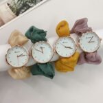 Cute Round Quartz Watch Sparkling Satin Hair Ring Strap Wrist Watch Women Casual Watch - Image 2