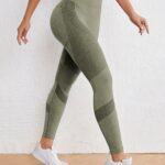 High Stretch Comfortable Quick Drying Sports Leggings, High Waist Seamless Yoga Pants, Women's Activewear - Image 9