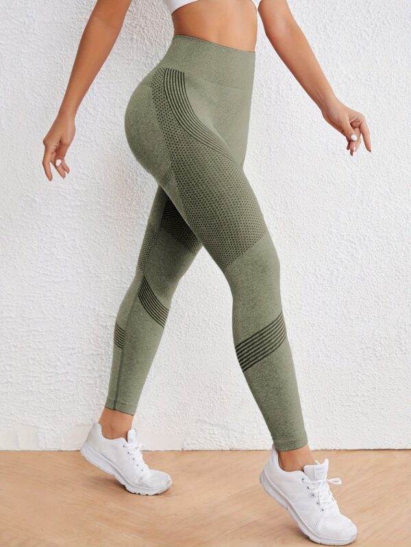 High Stretch Comfortable Quick Drying Sports Leggings, High Waist Seamless Yoga Pants, Women's Activewear - Image 9