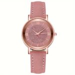 Ladies Casual Quartz Watch with Rhinestone Embellishments, Round Case, Analog Display, Band, Button Battery, Non-Rechargeable - Image 2