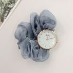 Cute Round Quartz Watch Sparkling Satin Hair Ring Strap Wrist Watch Women Casual Watch - Image 8