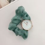 Cute Round Quartz Watch Sparkling Satin Hair Ring Strap Wrist Watch Women Casual Watch - Image 12