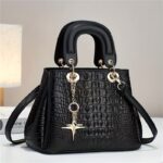 Luxury Crocodile Print Tote Bag, Elegant Top Handle Satchel, Women's Fashion Handbag, Shoulder Bag, Crossbody Bag & Purse - Image 10