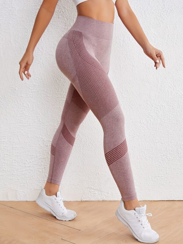 High Stretch Comfortable Quick Drying Sports Leggings, High Waist Seamless Yoga Pants, Women's Activewear - Image 10