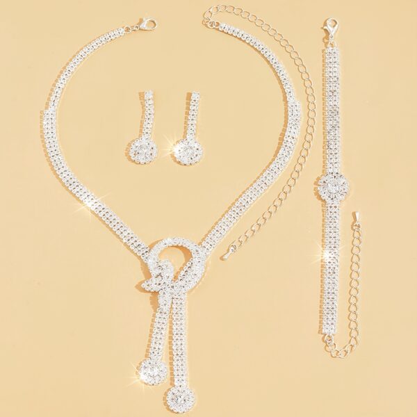 Necklace + Earrings Pair + Bracelet Set for Evening Dress Jewelry - Image 5