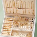 91pcs/114pcs Fashion Minimalist Luxury Metal Wind Hoop Earrings Set Hollow Layered Flower Ring Rhinestone Butterfly Bead Faux Imitation Pearl Pendant Necklace Beaded Bracelet Box Women's Jewelry Set for s Daily Party Friendship Birthday Gift No Box