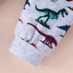 Noble Kids Boys' Dinosaur Print Long Sleeve Hoodie & Pants Set - Cozy Polyester, Machine Washable, Ideal for Fall/Winter, Cozy Playwear|Cute Baby Outfit|Easycare Fabric, Dinosaur Toys, Perfect for Outdoor - Image 7