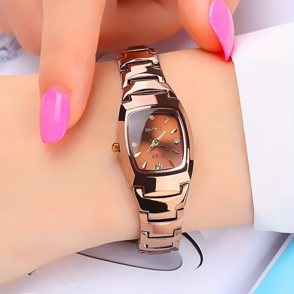 Square Rhinestone Quartz Watches Zinc Alloy Strap Zinc Alloy Pointer Zinc Alloy Dial Gifts For Women Men - Image 2
