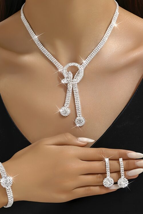Necklace + Earrings Pair + Bracelet Set for Evening Dress Jewelry