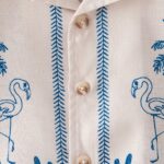 Boys' Short-Sleeved Shirt with Turned-Up Collar and Shorts Set in Vacation Style - Image 7