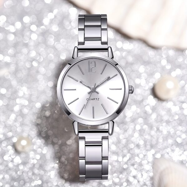 3pcs Stylish and Elegant Quartz Women's Watch Set, Perfect for All Occasions - Ideal Gift for Mom or Girlfriend (Box Not Included) - Image 3