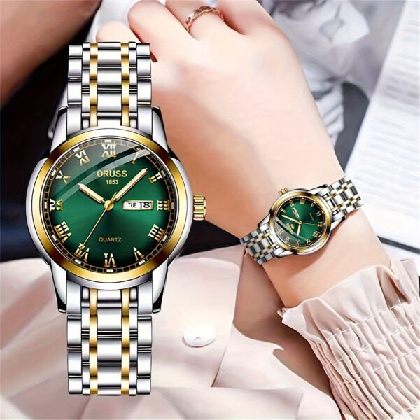 Trendy, Versatile, Fashionable, Chic Women's Watches, Retro, High-end, Foreign, Individual, Accurate, Double Date, Beautiful Women's Watches - Image 8