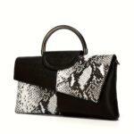 2025 Women's Evening Crocodile-Embossed Crossbody Clutch - Detachable Strap, Magnetic Closure, Fade-Resistant, Red/Black, Versatile for Weddings, Parties & Formal Events, Wedding Accessory, Elegant Accessory, Faderesistant Fabric - Image 2