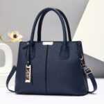 Large Capacity Gray PU Tote Bag - Stylish Versatile Shoulder & Bag with Adjustable Straps, Zip Closure, and Polyester Lining - Image 19
