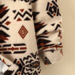 Men'S Aztec Pattern Flannel Jacket, Regular Fit, Long Sleeve, Casual Pullover with Pockets, Polyester Knit Fabric, Non, Spring/Autumn Collection - Image 8