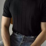 2024 New Men's Short Sleeve Knit Sweater - Breathable Stretch Fabric, Solid Red Round Neck Casual Pullover for Summer Outdoor & Daily Wear, Leisure Clothing, Mature Style Top, Comfortable Fit - Image 2