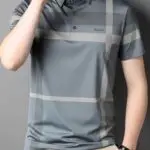 Men's Summer Plaid Shirt - Casual Short Sleeve, Nylon Blend, Stretch Fabric, Non-Transparent - Image 8