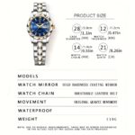 BINBOND Women's Light Luxury Quartz Watch with Night Glow, Double Calendar, Stainless Steel Band & Blue Dial - Elegant Casual & Formal Watch for Casual Attire - Image 6