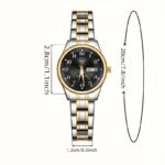 DEBLVE Women'S Ultra-Thin Stainless Steel Quartz Watch - Stylish, Lightweight, IPX7 with Calendar, Luminous Day Display, and Stainless Steel Band - Perfect for Casual Wear, DEBLVE - Image 6