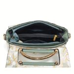 Elegant Floral Print Women's Handbag - Stylish Crossbody Bag with Golden-Tone Hardware, White Base & Black/Beige Floral Pattern, Lightweight & Spacious for Everyday Use - Image 5