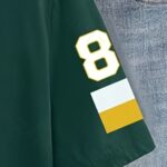 Women'S V-Neck Short-Sleeve T-Shirt with Letter And Number Print in a Color-Block Design - Image 4