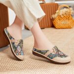 Women's Casual Slip-On Flats, Breathable Fabric Upper with Rubber Sole, All-Season Comfort Shoes with Plain Toe Design, Breathable Flats|Patterned Slipon Loafers|Durable Comfort Shoes - Image 10