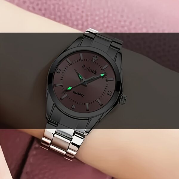 Elegant Ladies Quartz Watch - Fashionable Round Alloy Case, Non-rechargeable Battery, Women's Watch, Quartz Watch,able Multifunctional - Image 8